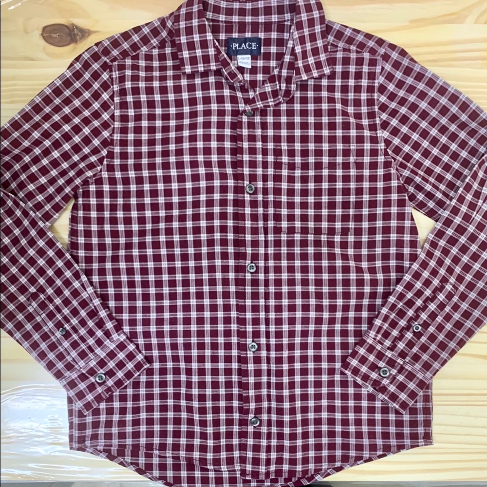 Children’s Place Boys Plaid Long Sleeve Shirt